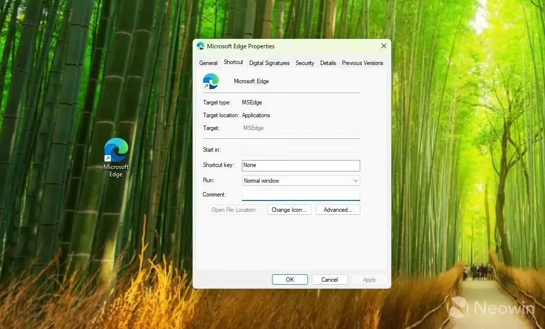 Updated properties dialog in Windows 11 25h2
